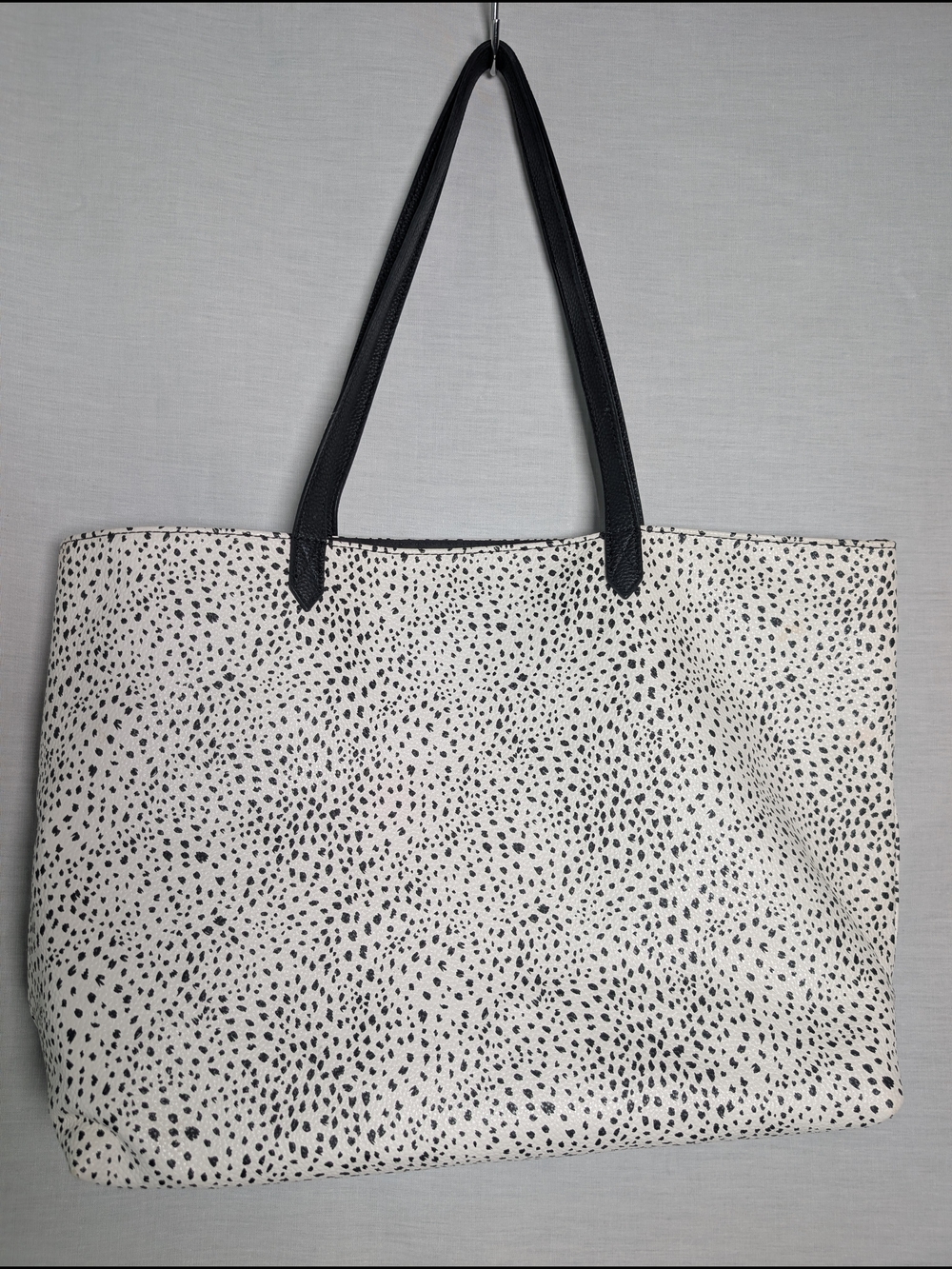 Thirty-One Large Black & White Speckled Tote Bag | Oversized Carryall